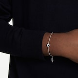 SWAROVSKI Una Angelic White Rhodium Plated Round Cut Crystal Bracelet