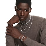 SWAROVSKI Una Angelic White Rhodium Plated Round Cut Crystal Bracelet