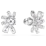 SWAROVSKI Mesmera White Rhodium Plated Mixed Cut Crystal Flower Stud Earrings