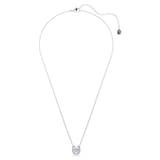 SWAROVSKI Symbolica White Rhodium Plated White & Blue Crystal Horse Shoe Necklace