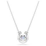SWAROVSKI Symbolica White Rhodium Plated White & Blue Crystal Horse Shoe Necklace