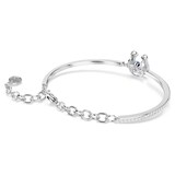 SWAROVSKI Symbolica White Rhodium Plated White & Blue Crystal Horse Shoe Bangle
