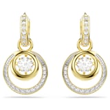 SWAROVSKI Hyperbola Gold Tone Plated Round Cut Crystal Drop Earrings