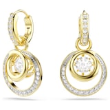 SWAROVSKI Hyperbola Gold Tone Plated Round Cut Crystal Drop Earrings