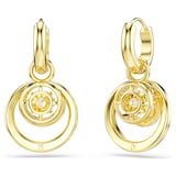 SWAROVSKI Hyperbola Gold Tone Plated Round Cut Crystal Drop Earrings