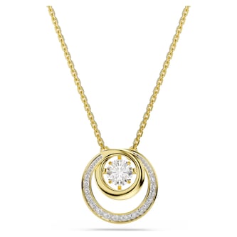 SWAROVSKI Hyperbola Gold Tone Plated Round Cut Crystal Pendant Necklace