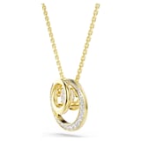 SWAROVSKI Hyperbola Gold Tone Plated Round Cut Crystal Pendant Necklace