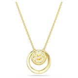 SWAROVSKI Hyperbola Gold Tone Plated Round Cut Crystal Pendant Necklace