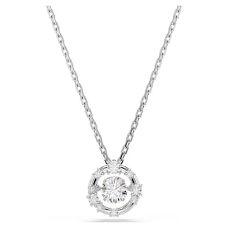 SWAROVSKI Constella White Rhodium Plated Crystal Dancing Stone Pendant Necklace SWAROVSKI Constella White Rhodium Plated Crystal Dancing Stone Pendant Necklace
