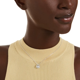 SWAROVSKI Constella White Rhodium Plated Crystal Dancing Stone Pendant Necklace SWAROVSKI Constella White Rhodium Plated Crystal Dancing Stone Pendant Necklace