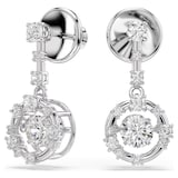 SWAROVSKI Constella White Rhodium Plated Crystal Dancing Stone Drop Earrings