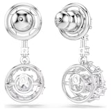 SWAROVSKI Constella White Rhodium Plated Crystal Dancing Stone Drop Earrings