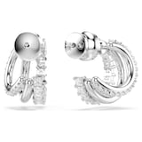 SWAROVSKI Hyperbola White Rhodium Plated Round Cut Crystal Hoop Earrings