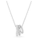 SWAROVSKI Hyperbola White Rhodium Plated Round Cut Crystal Pendant Necklace
