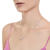 SWAROVSKI Hyperbola White Rhodium Plated Round Cut Crystal Pendant Necklace