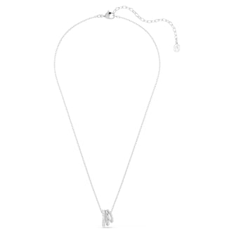 SWAROVSKI Hyperbola White Rhodium Plated Round Cut Crystal Pendant Necklace SWAROVSKI Hyperbola White Rhodium Plated Round Cut Crystal Pendant Necklace