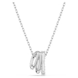 SWAROVSKI Hyperbola White Rhodium Plated Round Cut Crystal Pendant Necklace