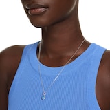 SWAROVSKI Chroma White Rhodium Plated Multi Coloured Stone Pendant Necklace