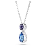 SWAROVSKI Chroma White Rhodium Plated Multi Coloured Stone Pendant Necklace