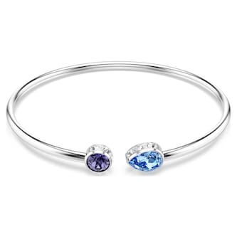 SWAROVSKI Chroma White Rhodium Plated Multi Coloured Stone Bangle