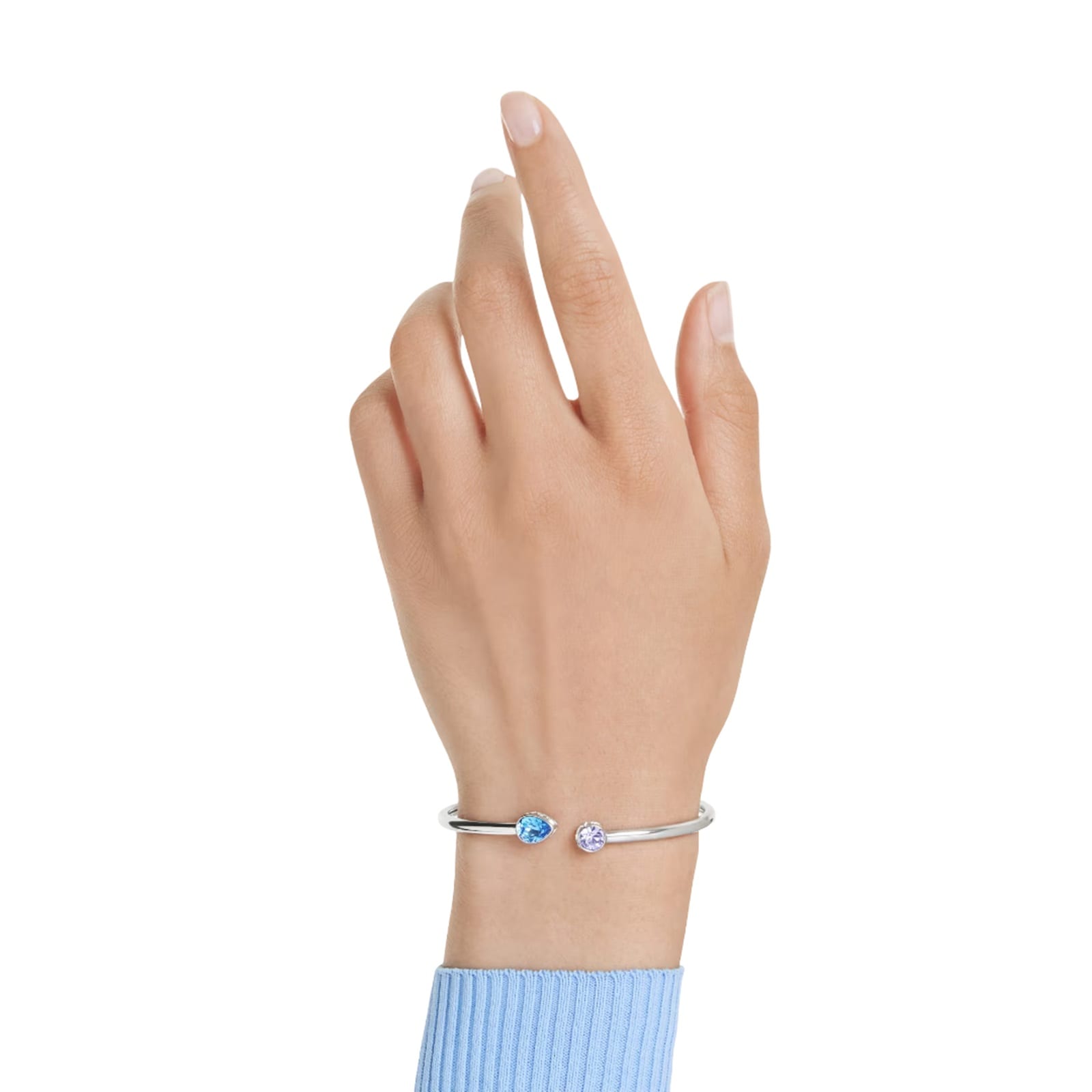 SWAROVSKI Chroma White Rhodium Plated Multi Coloured Stone Bangle