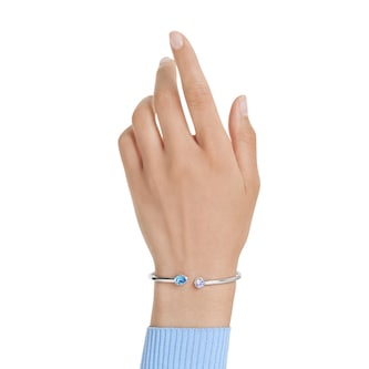 SWAROVSKI Chroma White Rhodium Plated Multi Coloured Stone Bangle