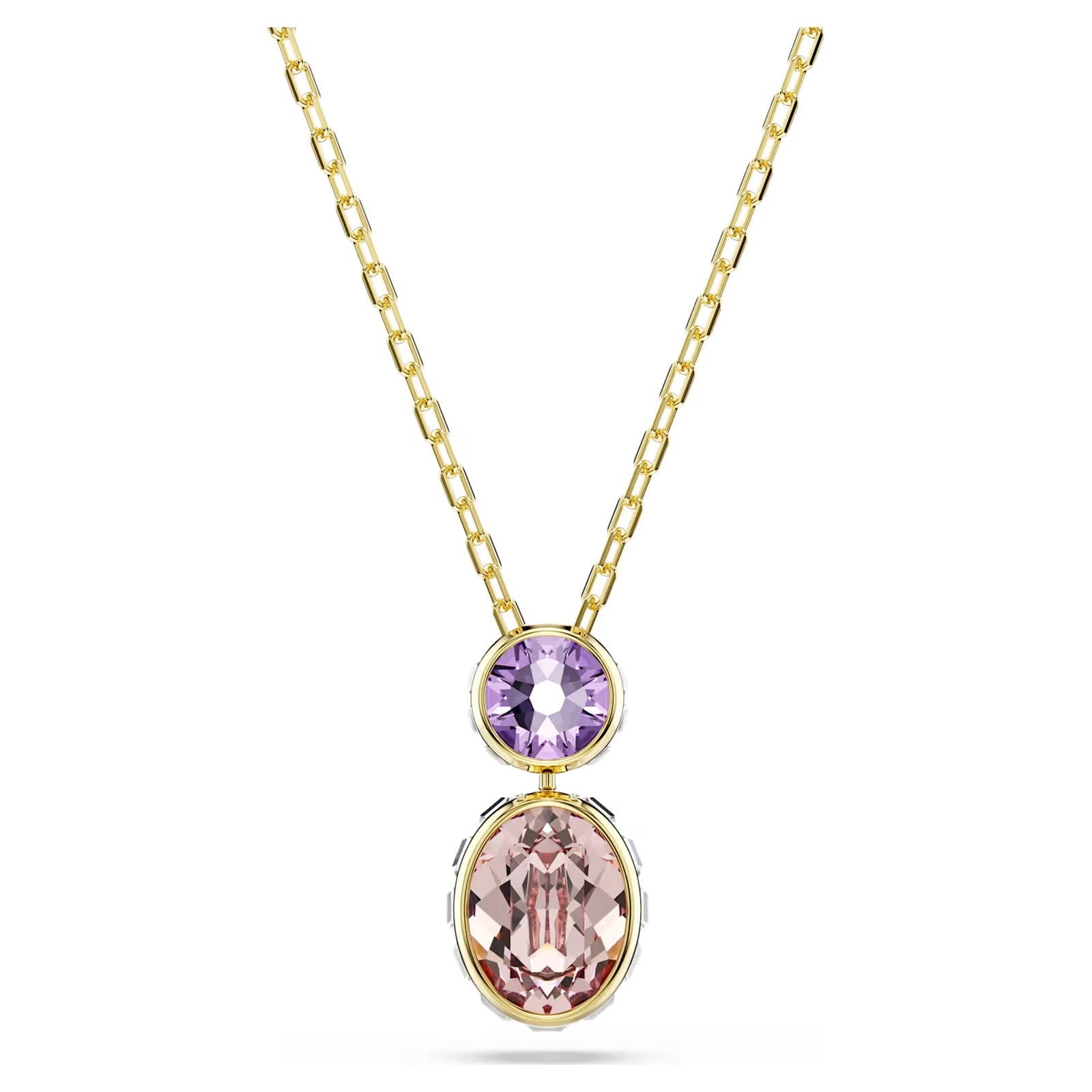 SWAROVSKI Chroma Gold Tone Plated Multi Coloured Stone Pendant Necklace