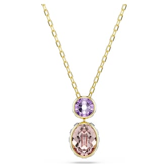 SWAROVSKI Chroma Gold Tone Plated Multi Coloured Stone Pendant Necklace SWAROVSKI Chroma Gold Tone Plated Multi Coloured Stone Pendant Necklace