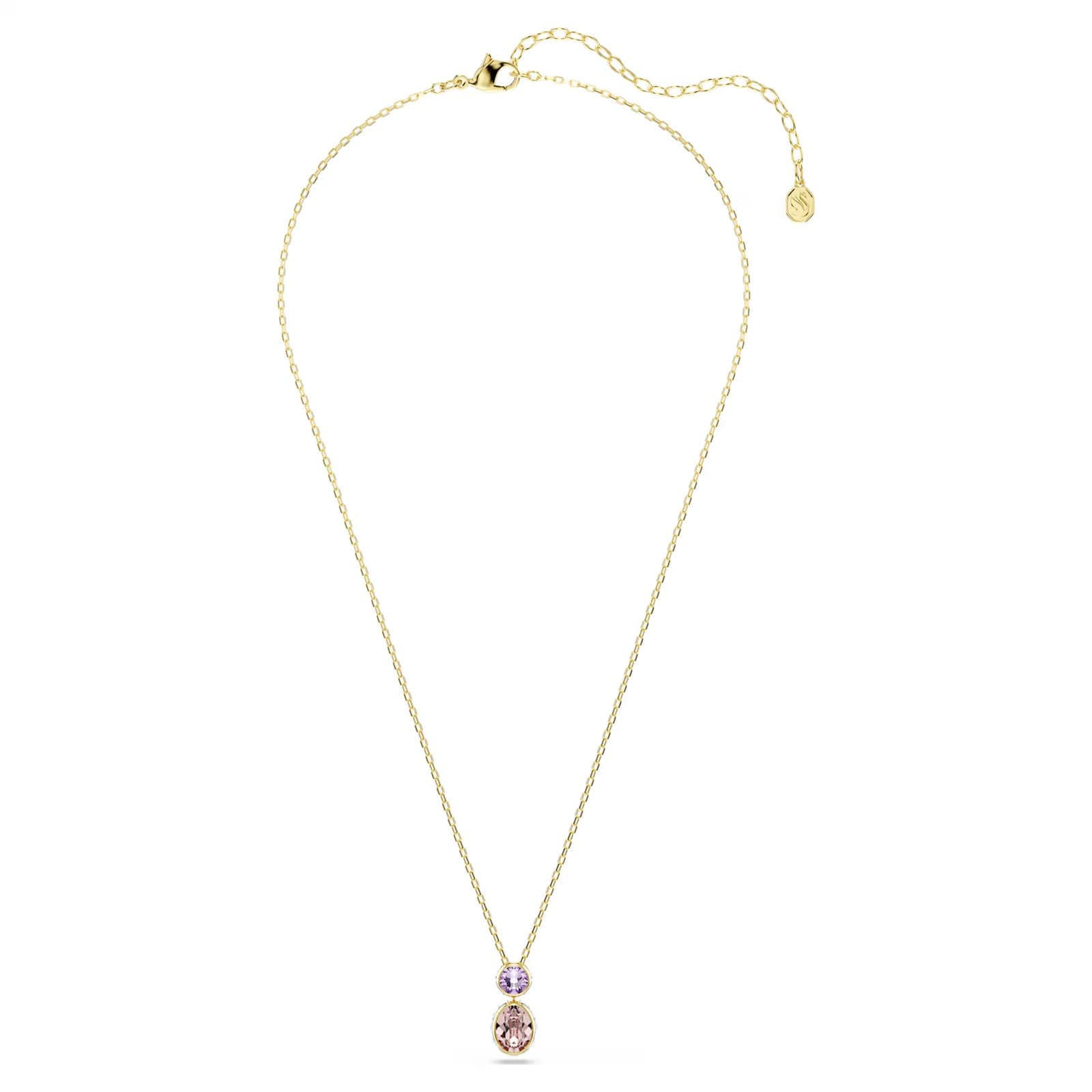 SWAROVSKI Chroma Gold Tone Plated Multi Coloured Stone Pendant Necklace