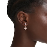 SWAROVSKI Chroma Gold Tone Plated Multi Coloured Stone Drop Earrings