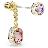 SWAROVSKI Chroma Gold Tone Plated Multi Coloured Stone Drop Earrings