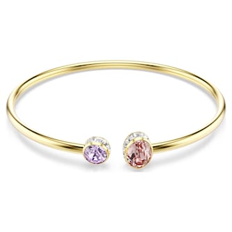SWAROVSKI Chroma Gold Tone Plated Multi Coloured Stone Bangle