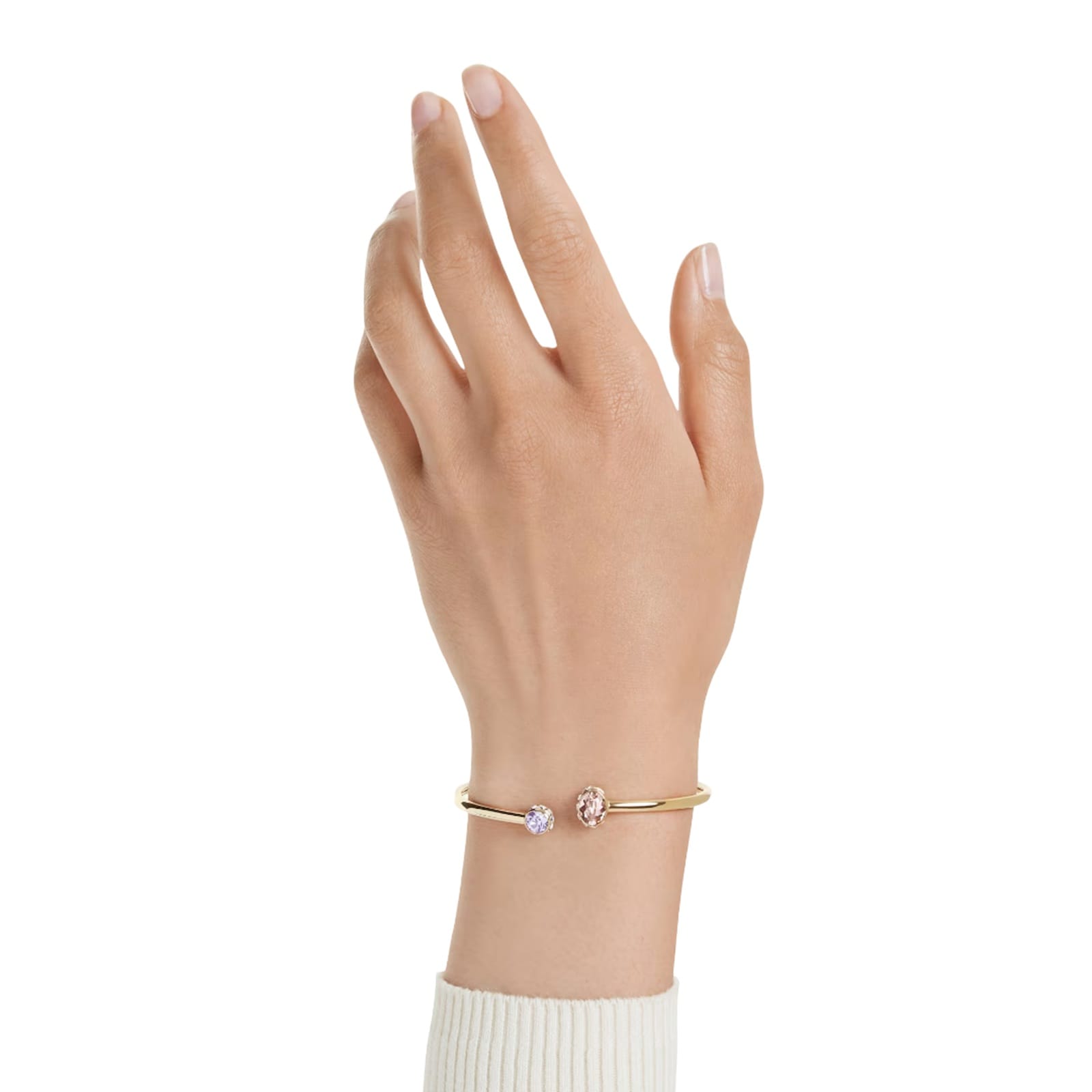 SWAROVSKI Chroma Gold Tone Plated Multi Coloured Stone Bangle