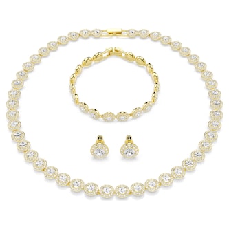 SWAROVSKI Una Angelic Gold Tone Plated Crystal 3 Piece Jewellery Set