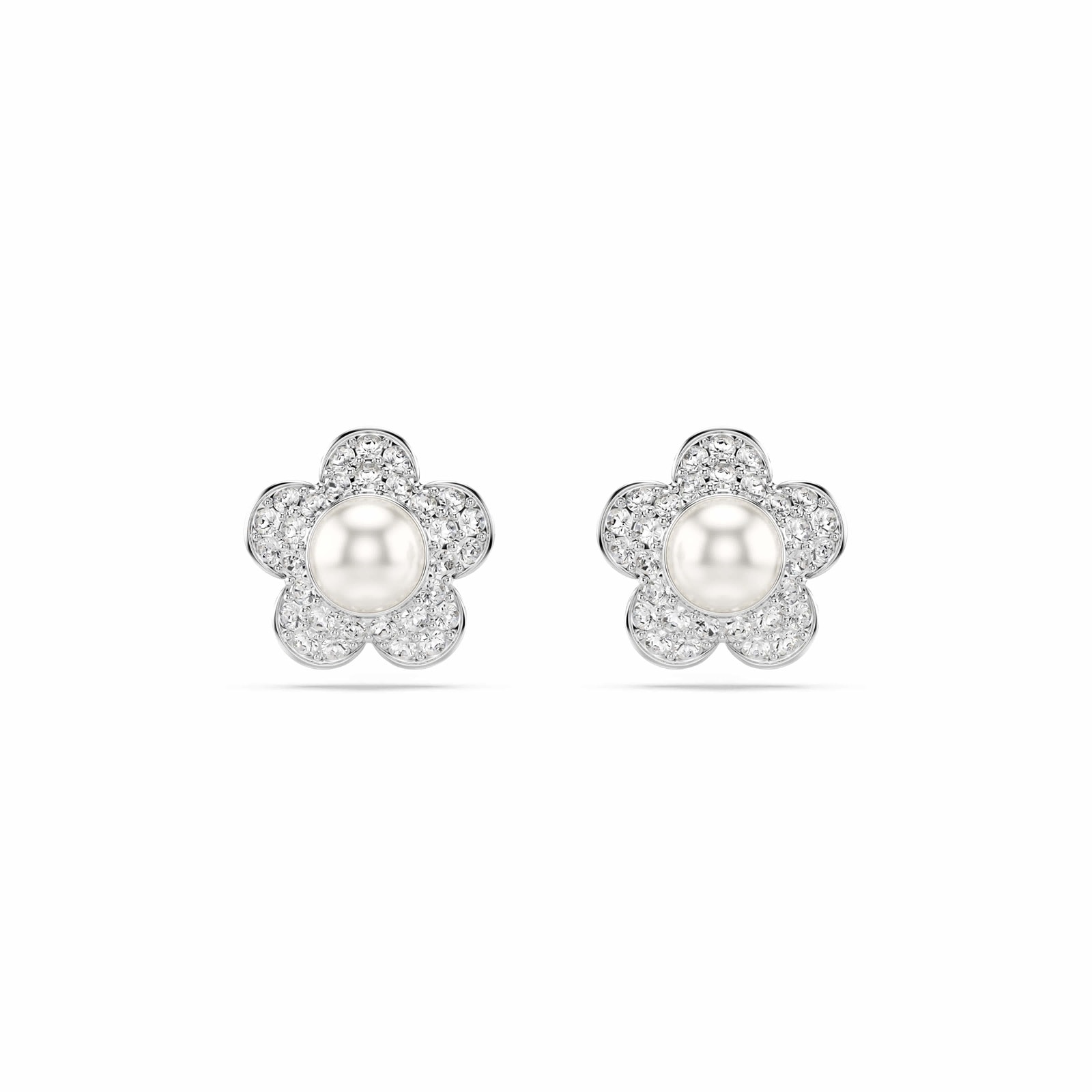 SWAROVSKI Una Angelica Capsule White Rhodium Plated Crystal Stud Earrings