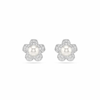 SWAROVSKI Una Angelica Capsule White Rhodium Plated Crystal Stud Earrings