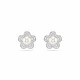 SWAROVSKI Una Angelica Capsule White Rhodium Plated Crystal Stud Earrings