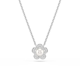 SWAROVSKI Una Angelica Capsule White Rhodium Plated Crystal Necklace