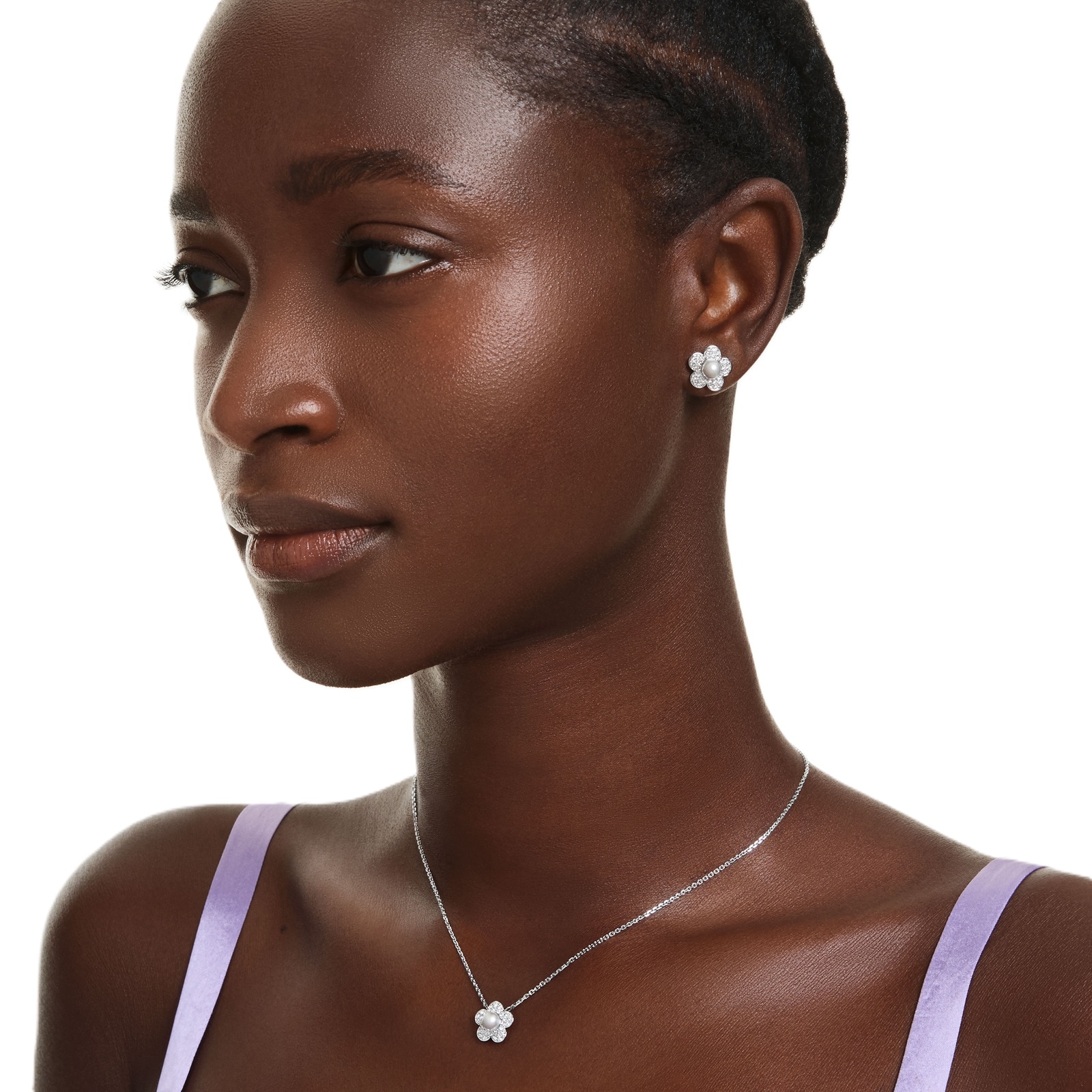 SWAROVSKI Una Angelica Capsule White Rhodium Plated Crystal Jewellery Set