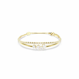 SWAROVSKI Mesmera 18ct Yellow Gold Plated Mixed Cut Crystal Double Bracelet