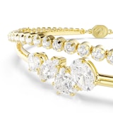 SWAROVSKI Mesmera 18ct Yellow Gold Plated Mixed Cut Crystal Double Bracelet