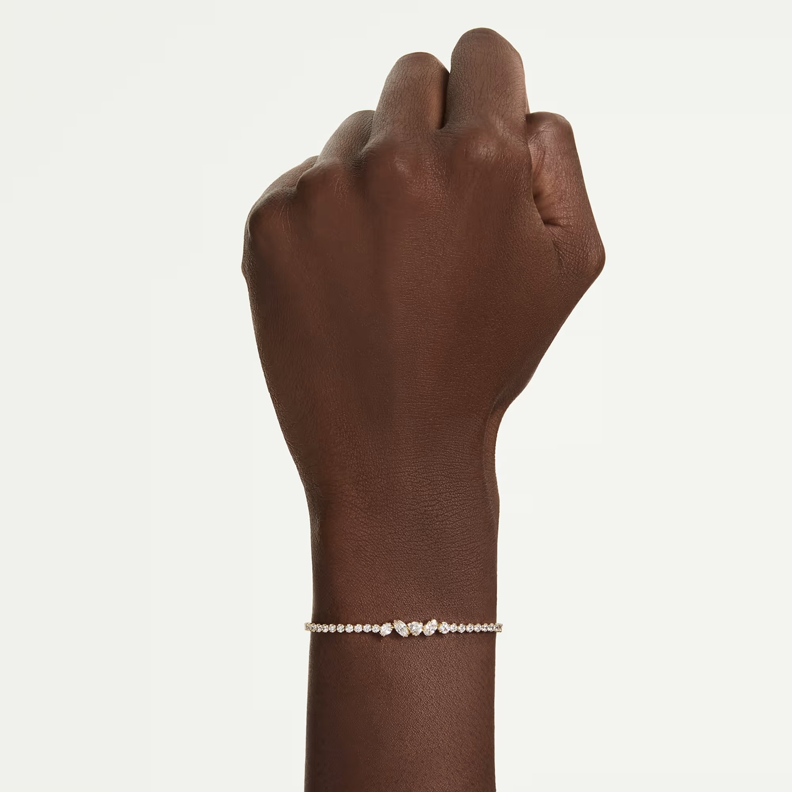 SWAROVSKI Mesmera 18ct Yellow Gold Plated Mixed Cut Crystal Bracelet