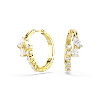 SWAROVSKI Mesmera 18ct Yellow Gold Plated Mixed Cut Crystal Hoop Earrings