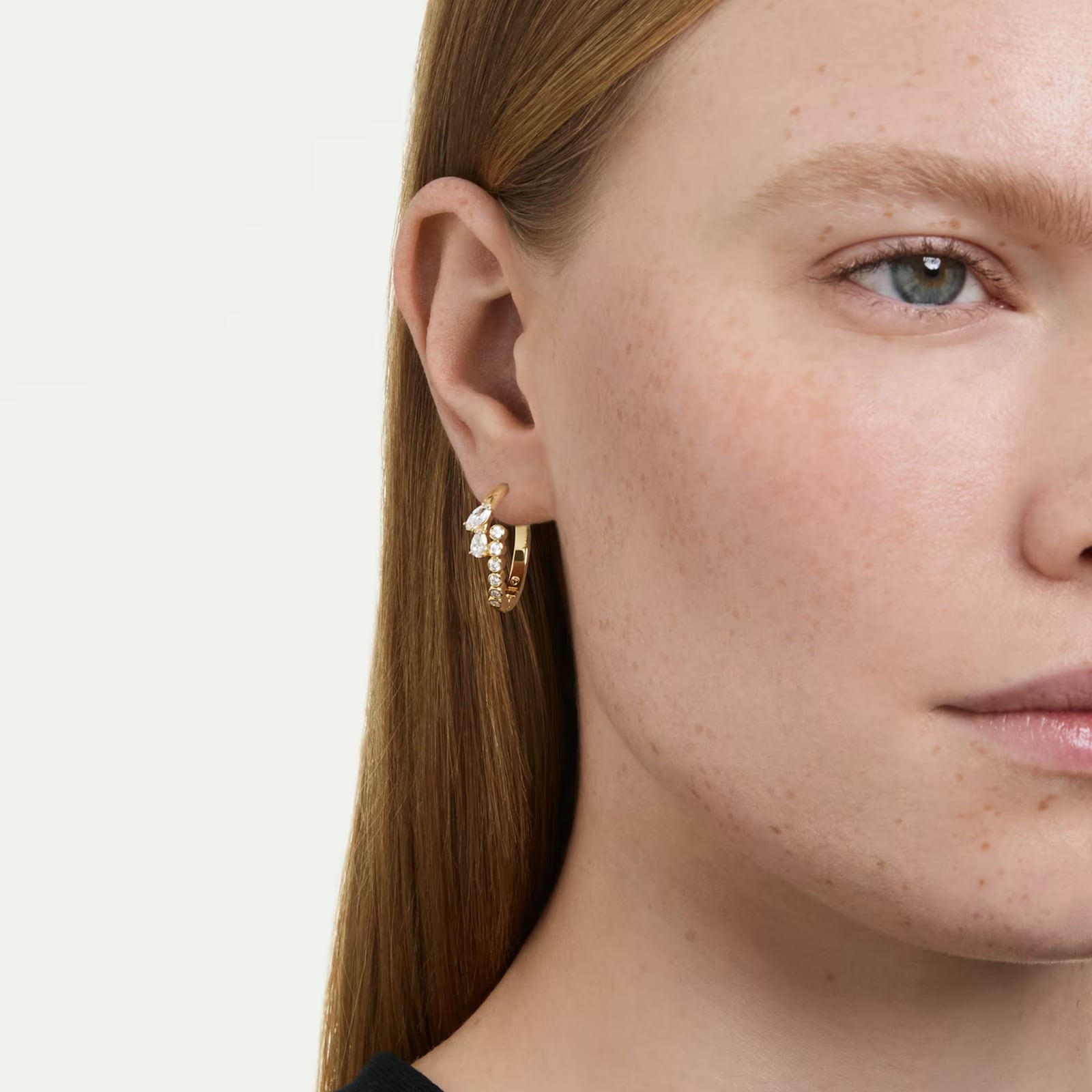 SWAROVSKI Mesmera 18ct Yellow Gold Plated Mixed Cut Crystal Hoop Earrings