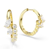 SWAROVSKI Mesmera 18ct Yellow Gold Plated Mixed Cut Crystal Hoop Earrings