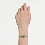 SWAROVSKI Sublima 18ct Yellow Gold Plated Octagon Cut Green Crystal Bangle