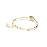 SWAROVSKI Sublima 18ct Yellow Gold Plated Octagon Cut Green Crystal Bangle