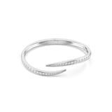 SWAROVSKI Vienna White Rhodium Plated Round Cut Crystal Bangle