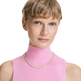 SWAROVSKI Una Angelic Yellow Gold Coloured Round Cut Crystal Necklace SWAROVSKI Una Angelic Yellow Gold Coloured Round Cut Crystal Necklace