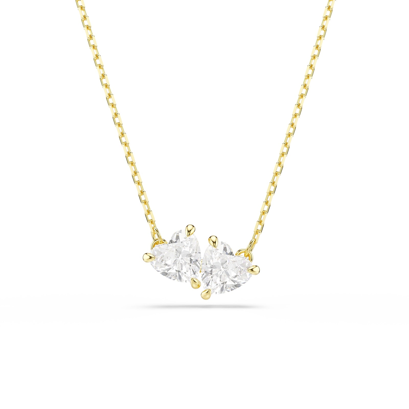SWAROVSKI Mesmera Yellow Gold Coloured Cubic Zirconia Heart Pendant Necklace